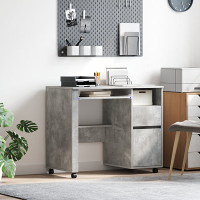 Computer Desk Engineered Wood Compact Drawers