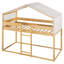 Lit simple superposé en bois avec tente-1277316041