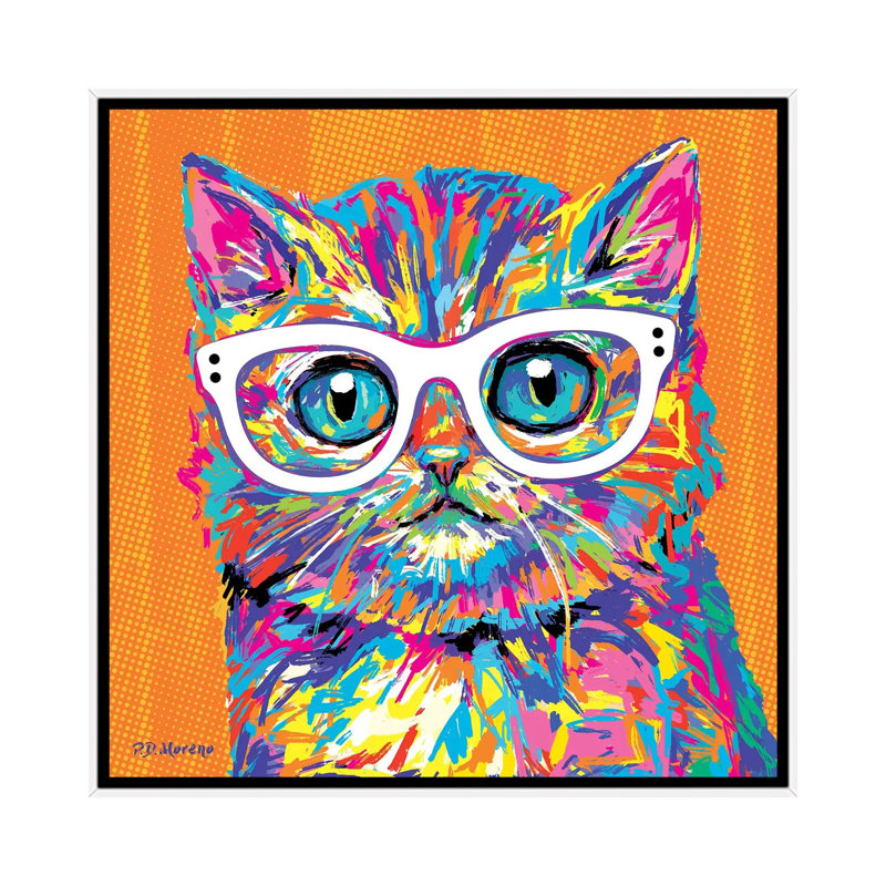 Fergus 1 Piece Wall Art on Canvas, 66.04 cm H x 66.04 cm W, White Framed