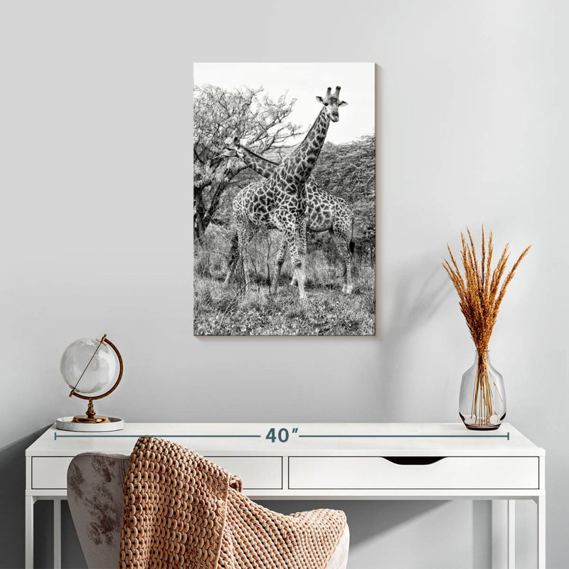 Mère et jeune girafe Brampt, H 24 po x l 16 po