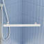 Porte de douche pivotante, en verre trempé de 1/4 po, enceinte de douche néo-angle sans cadre 34,75 po x 72 po en blanc mat.