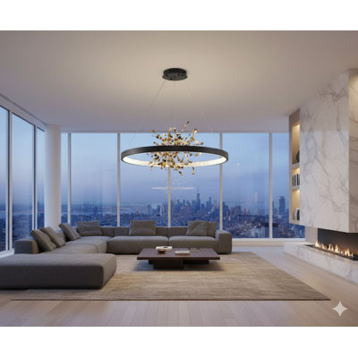 Ayreonna - Modern LED Round Confetti Chandelier