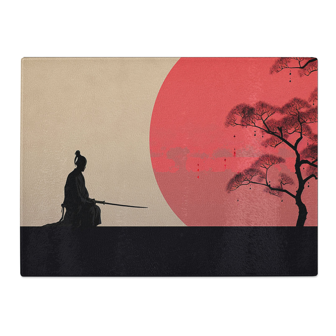 Samurai Minimalism No.2  Glass Chopping Board