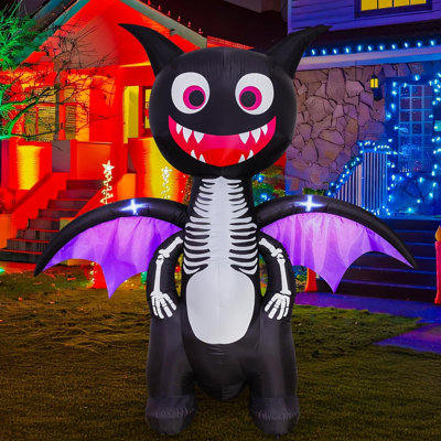 Décoration de jardin d'Halloween gonflable géante d'Halloween pour jardin 6,8 pi avec lumières DEL