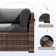 Treyshun Modular 10-Person Rattan Sectional Conversation Sets With Fire Pit Table