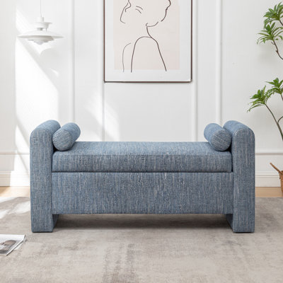 Banc de rangement rembourré en polyester Lataja