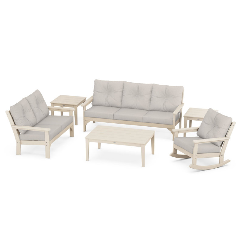 Vineyard 6-Piece Deep Seating Set, Cast Ash, Sand
