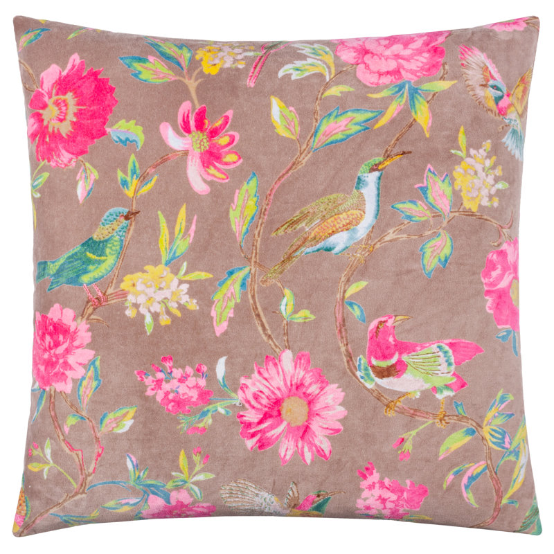 Ataman Floral Square Cushion Cover, Blue