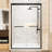 Matte Black Aluminum Frame48" X 72"Double Sliding Shower Doorclear Tempered Glassanti-Rustwaterproofreversible Setupbathroom 48" W 72" H Double Door Of Aluminum, 1/4"  6Mm  Clear Glass With Shatter
