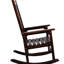 Chaise berçante surdimensionnée brune avec siège large et dossier haut, décoration intérieure et extérieure, chaise berçante confortable, surdimensionnée, assise, compatibilité, lisse