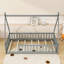 Lit simple en bois avec conception de tente et garde-corps de sécurité-492271597