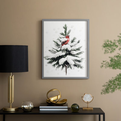 «Christmas Holiday Art» CDXXXIV, reproduction d'art encadrée - bois massif