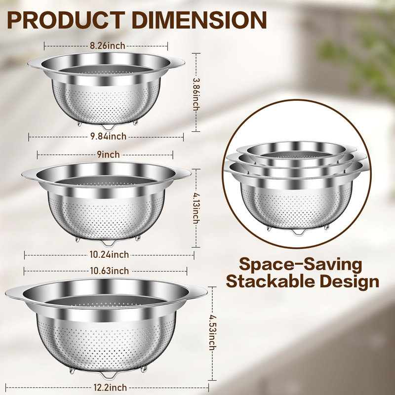 Stainless Steel Colander for Kitchen