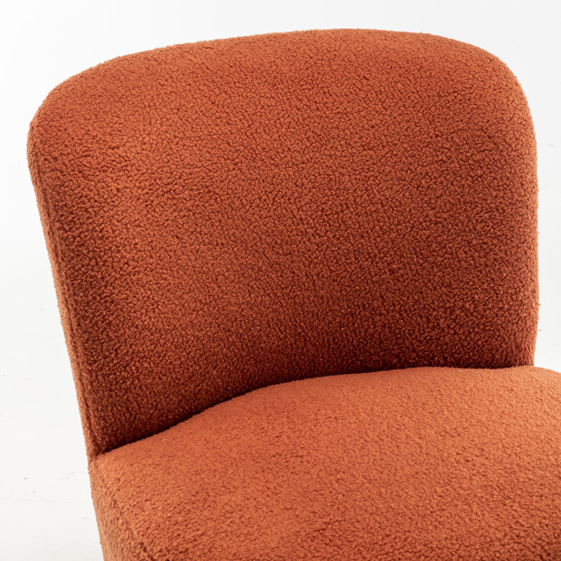 Ensemble de salon 3 pièces Demetrius, Teddy orange 100% polyester