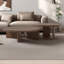 Table basse ronde simple en noyer noir