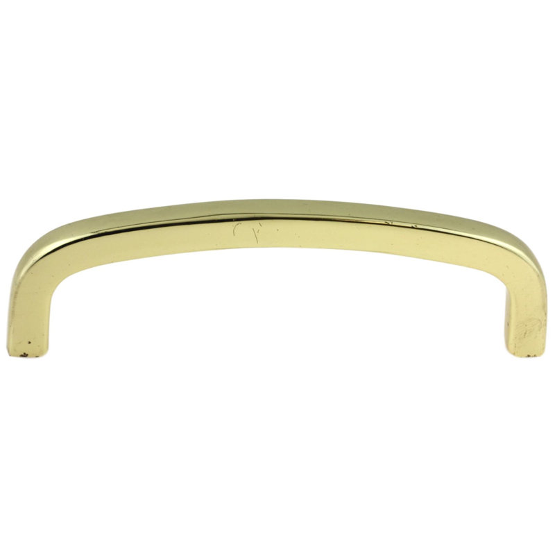 (AS-IS) 3-3/4" Square Bow Pull Polished Brass
