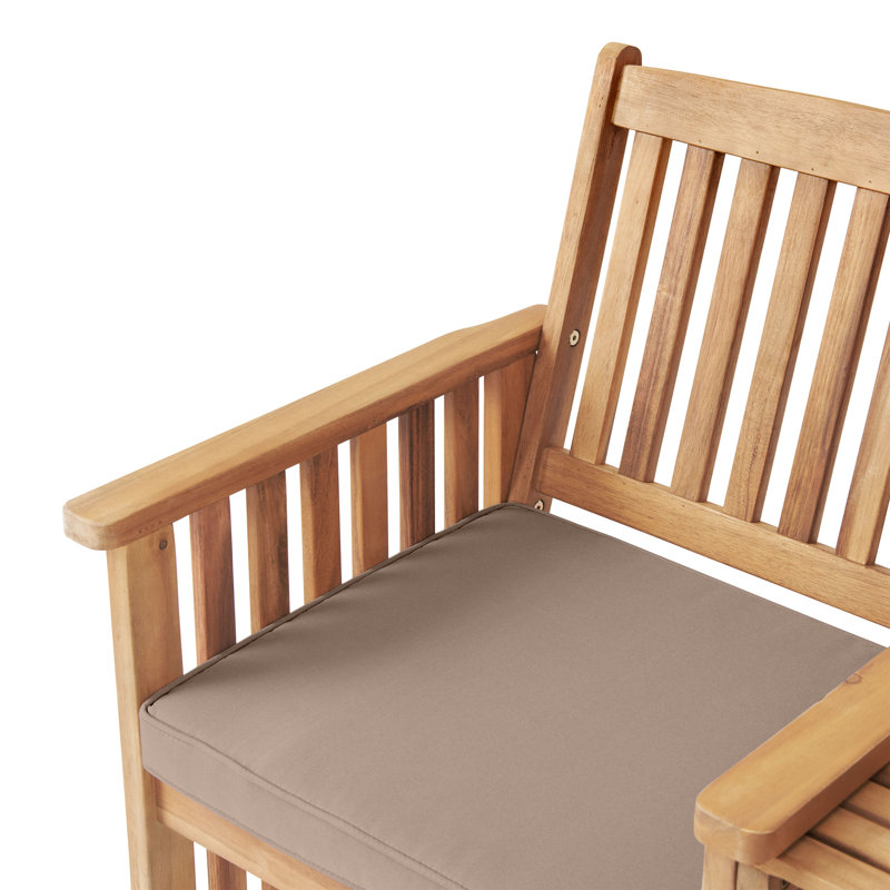 Bristol Acacia Wood Outdoor Double Seat Bench with Attached Table