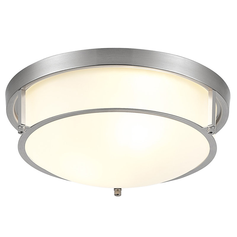 Luminaire encastré 2 lumières rétro classique 2 lumières E26, Nickel, Blanc