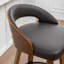 Swivel Upholstered and Faux Leather Bar Stool-964454631-964454552