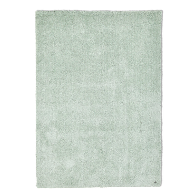 Cozy Handmade High Pile Mint Green Rug, Rechteckig 85 x 155 cm