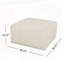 Upholstered Square Ottoman,Beige,Corduroy-1131873116