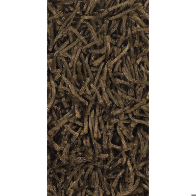 Callum Authentic Hand-Woven Handmade Copper Brown Modern Shag Polyester Area Rug