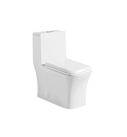 Toilette carrée - Toilette une pièce et sens de l'eau