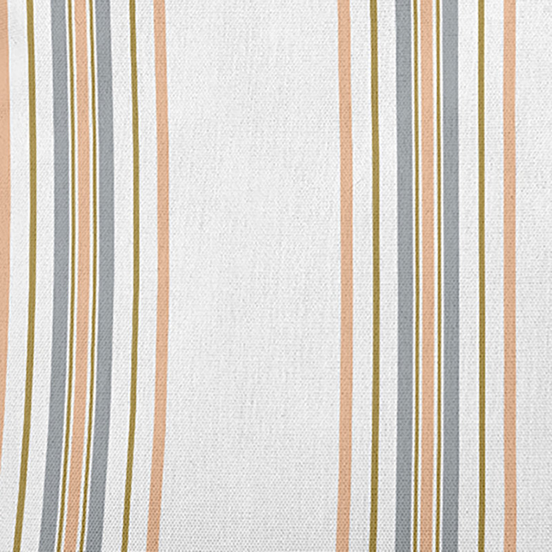 Coussin intérieur / extérieur Leafy Branch, H 20 po x l 20 po, Orange / rayures grises