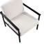Fauteuil d'appoint en métal blanc Millie