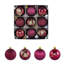 Ensemble de 6 boules de Noël de 6 cm décorées pour des décorations d'arbre de Noël-1870315343