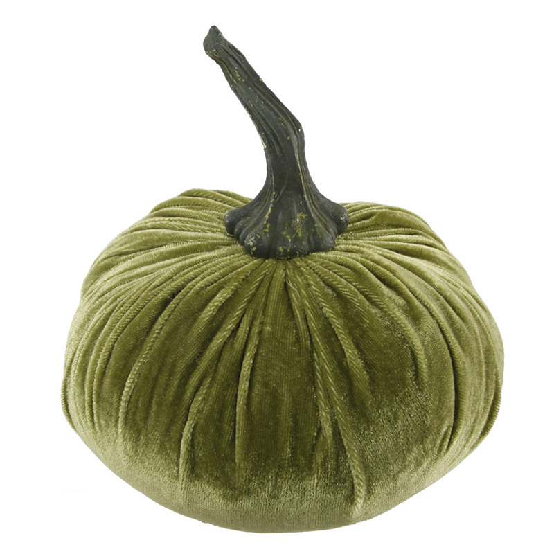 Velours citrouille, Vert, H 7,25 po x l 6 po x P 6 po