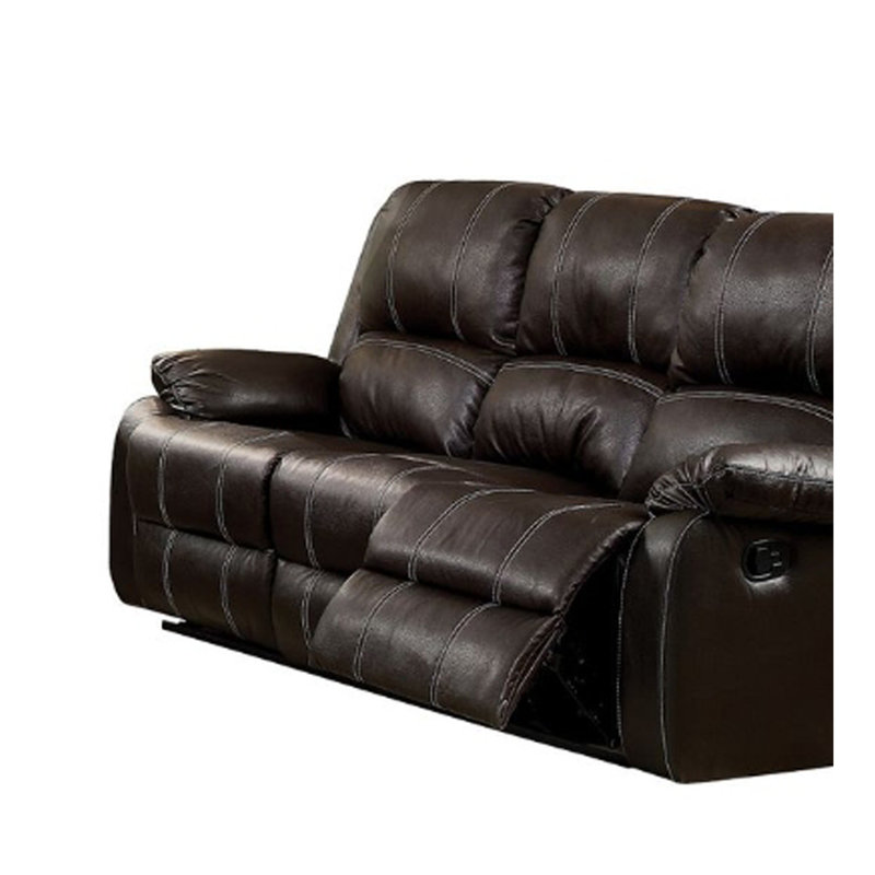 Canapé en cuir synthétique Zuriel, Brun