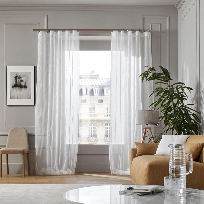 Estompe Sheer Single Curtain Panel, 350 W x 300 D cm