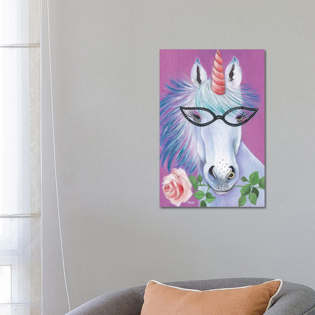 Einhorn III von Tava Studios - Galerie-verpackte Leinwand Giclée auf Leinwand