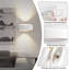 Ceres Modern Indoor Plaster Wall Light, Paintable White Oval Shade, E27 Bulb Base Up & Downlight-383214969