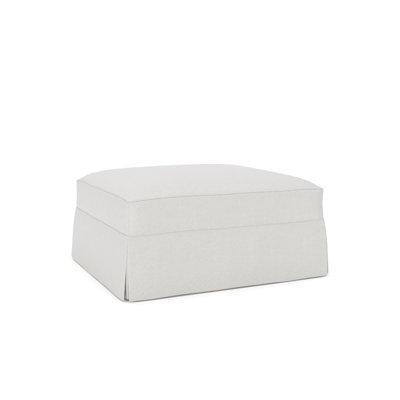 Lucia Slipcovered Ottoman by Wayfair Custom Upholstery