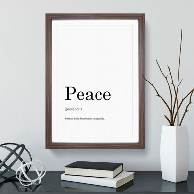 Definition of Peace - Framed Print