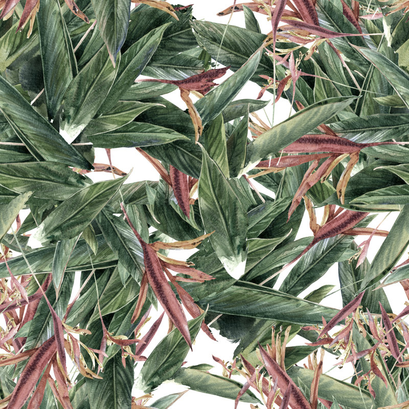 Gesche Watercolour Painting Of Leaves - Wrapped Canvas Painting, 30cm H x 30cm W x 3.8cm D