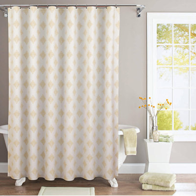 Dama Cotton Damask Shower Curtain