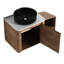 Meuble-lavabo mural 36 po avec lavabo d'art en céramique, tablettes de rangement, porte à fermeture en douceur, contreplaqué, design moderne pour les espaces