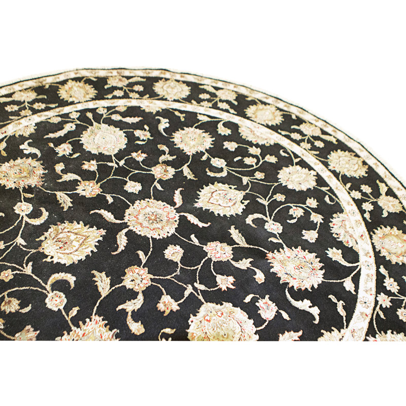 Handmade Silk and Wool Area Rug
