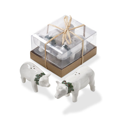 Nutmeg & Lola Cow & Pig Salt & Pepper Shaker Set Of 2