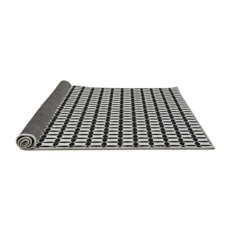 Tapis noir/blanc à motifs, Rectangle 7 pi x 10 pi