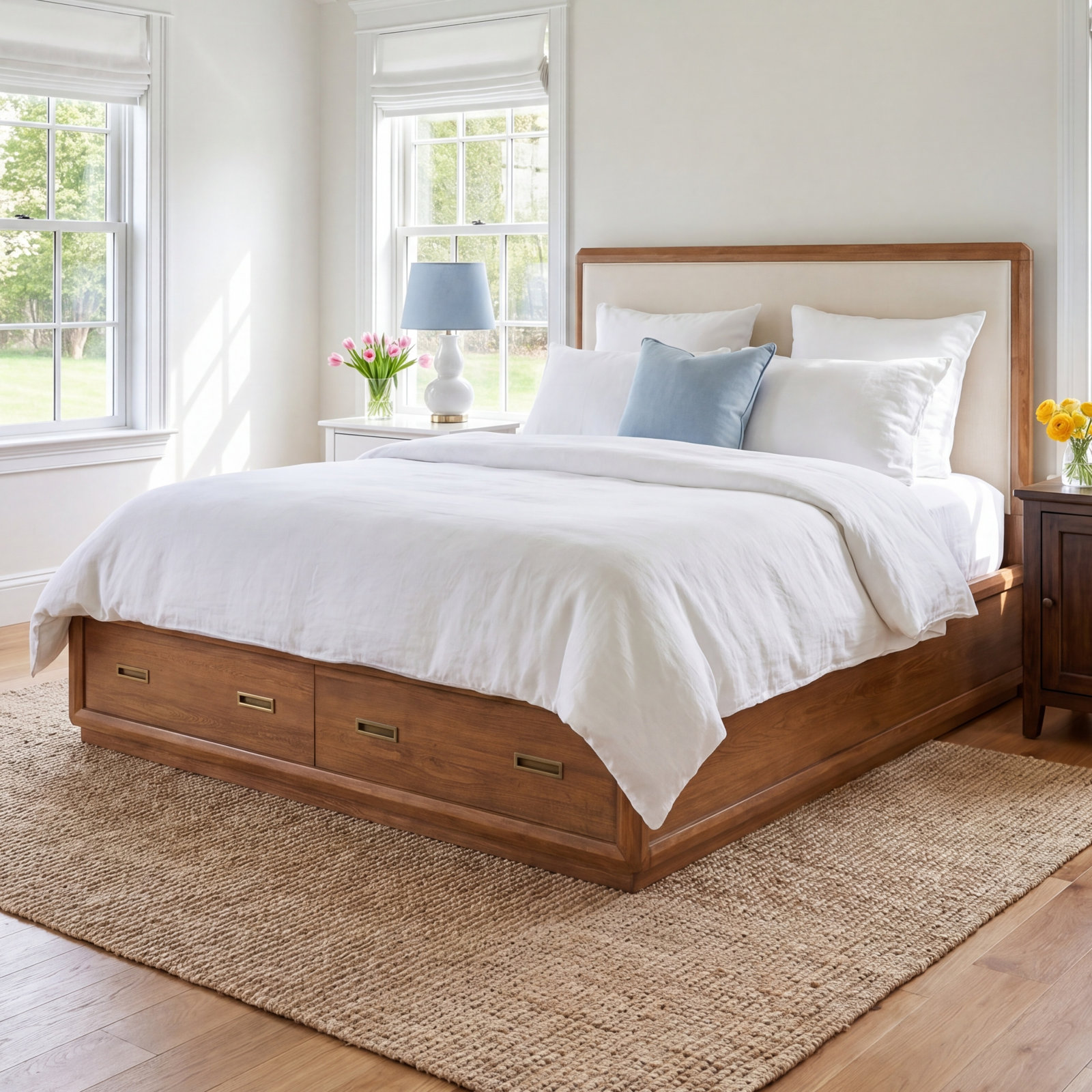 Upholstered Storage Bed, King