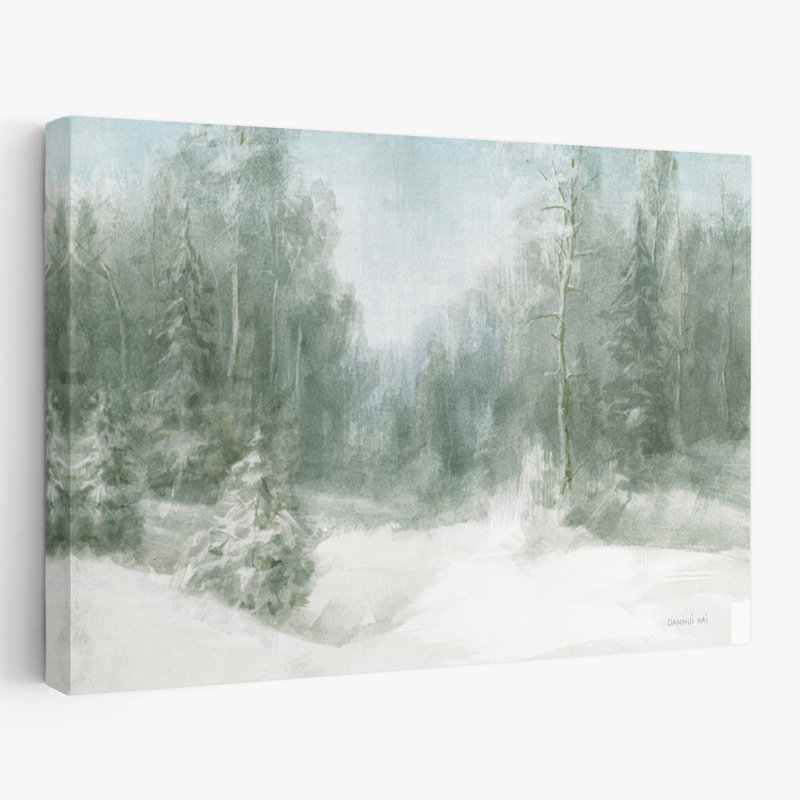Paix paisible - Forêts bleues, art gris-gris, H 24 po x l 36 po