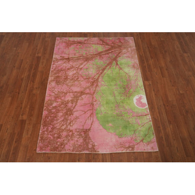 Nature Print Modern Abstract Rug 4x6