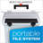 File Box, Frosted White, Hinged Lid with Double Latch Closure