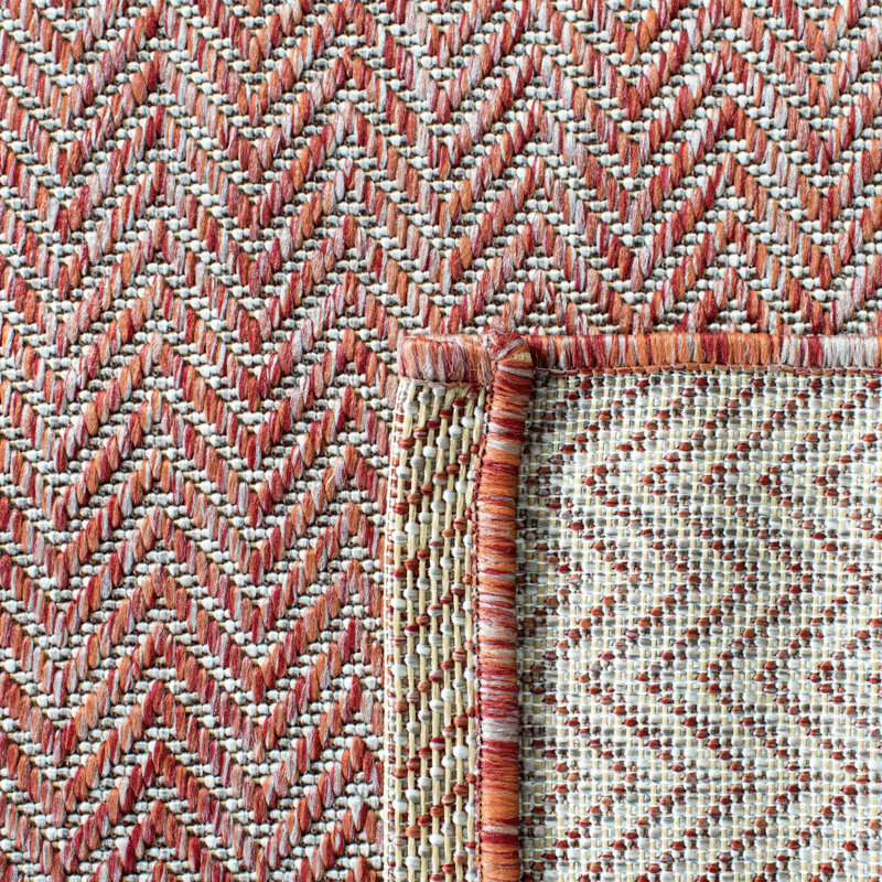 Deycy Performance Chevron Indoor/Outdoor Area Rug, Runner 2'3" x 6'7"