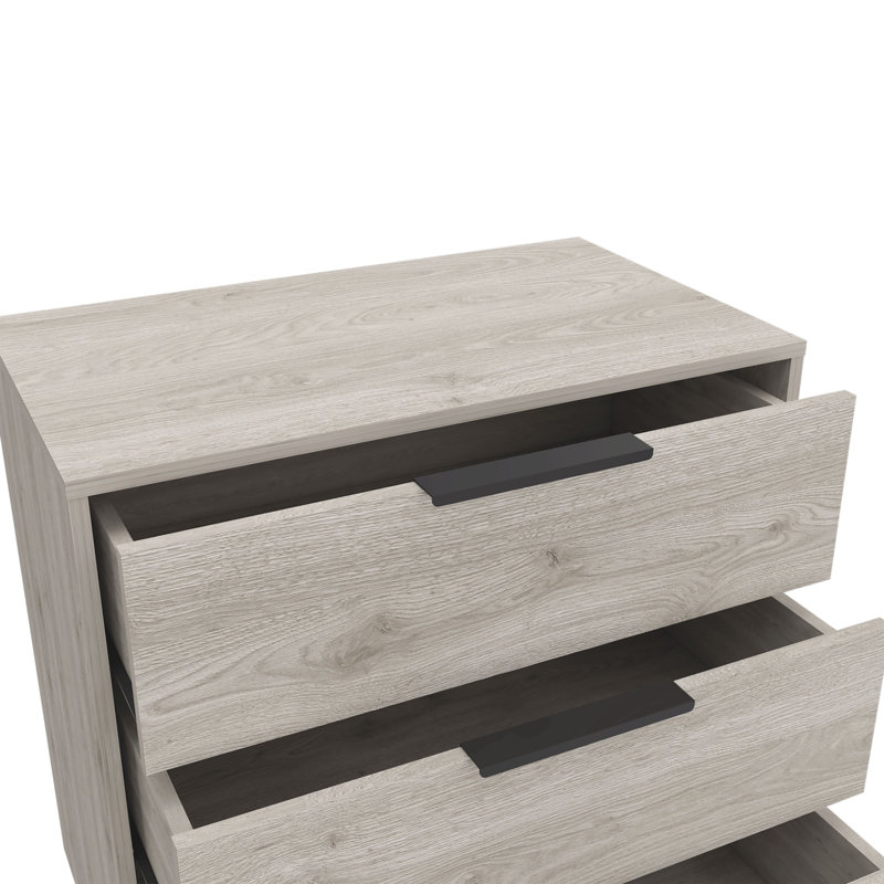 Commode 3 tiroirs, Gris