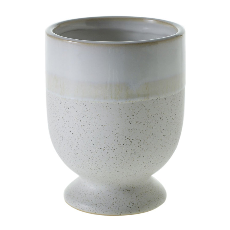 Vase de table en céramique fait à la main Jiyah, H 5,5 po x l 4,25 po x P 4,25 po